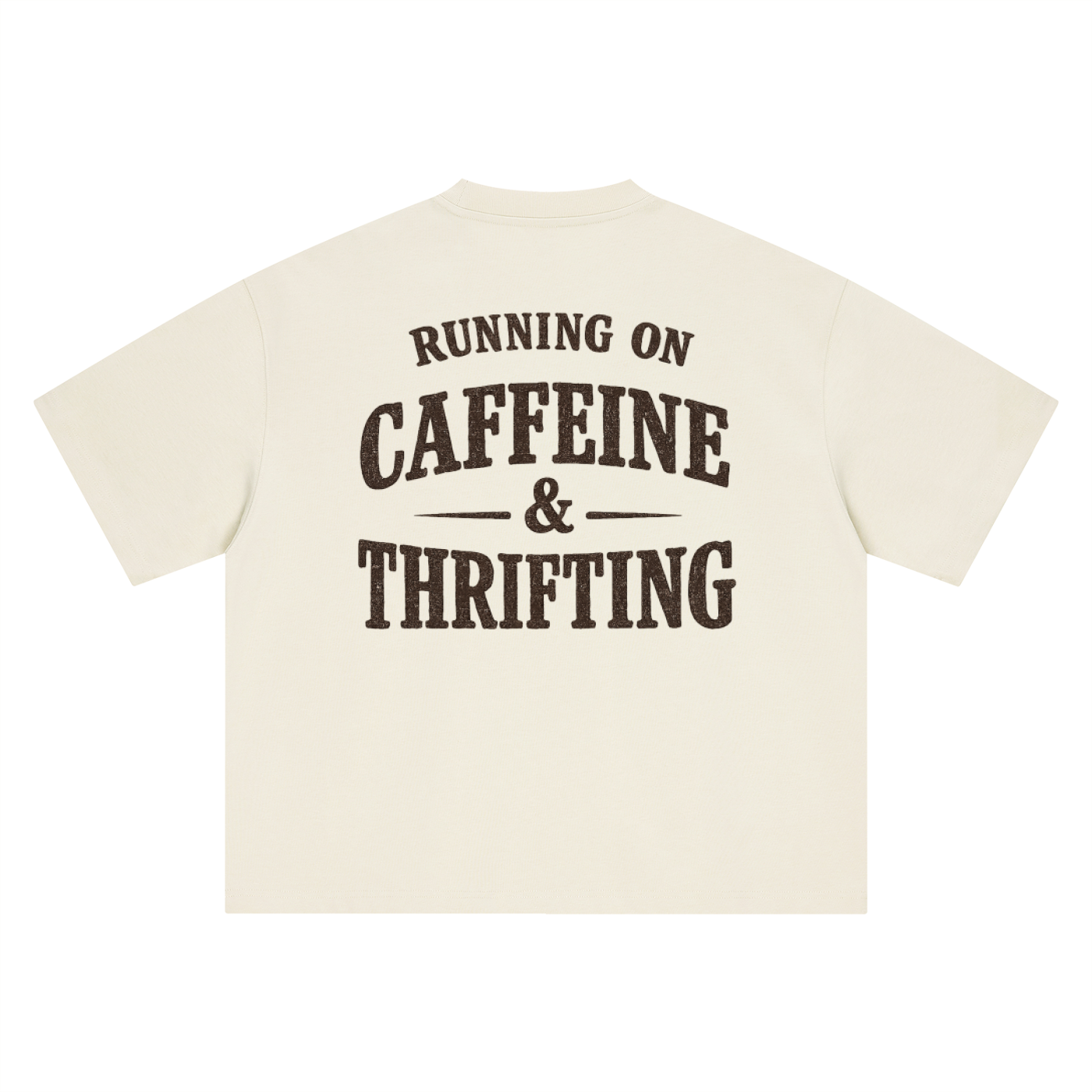 The Caffeinated Thrifter Tee- Boxy Oversized T-Shirt