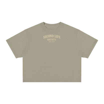 Caffeinated Thrifter Tee-Unisex Vintage Wash Boxy T-Shirt