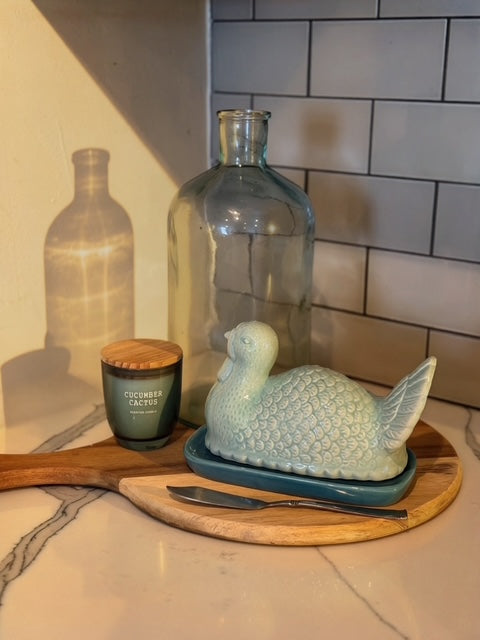 Ceramic Bird Butterdish