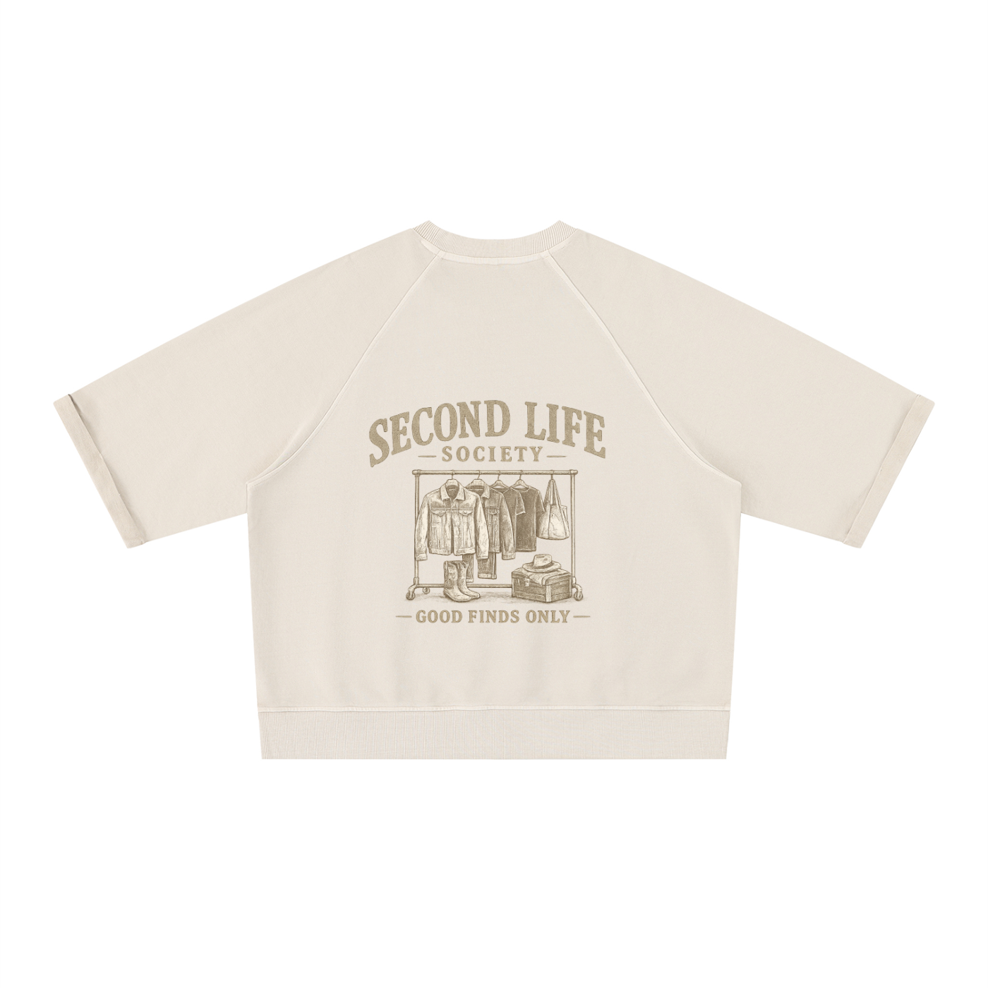 Good Finds Only- Unisex Vintage Wash Boxy Short Sleeve Sweatshirt