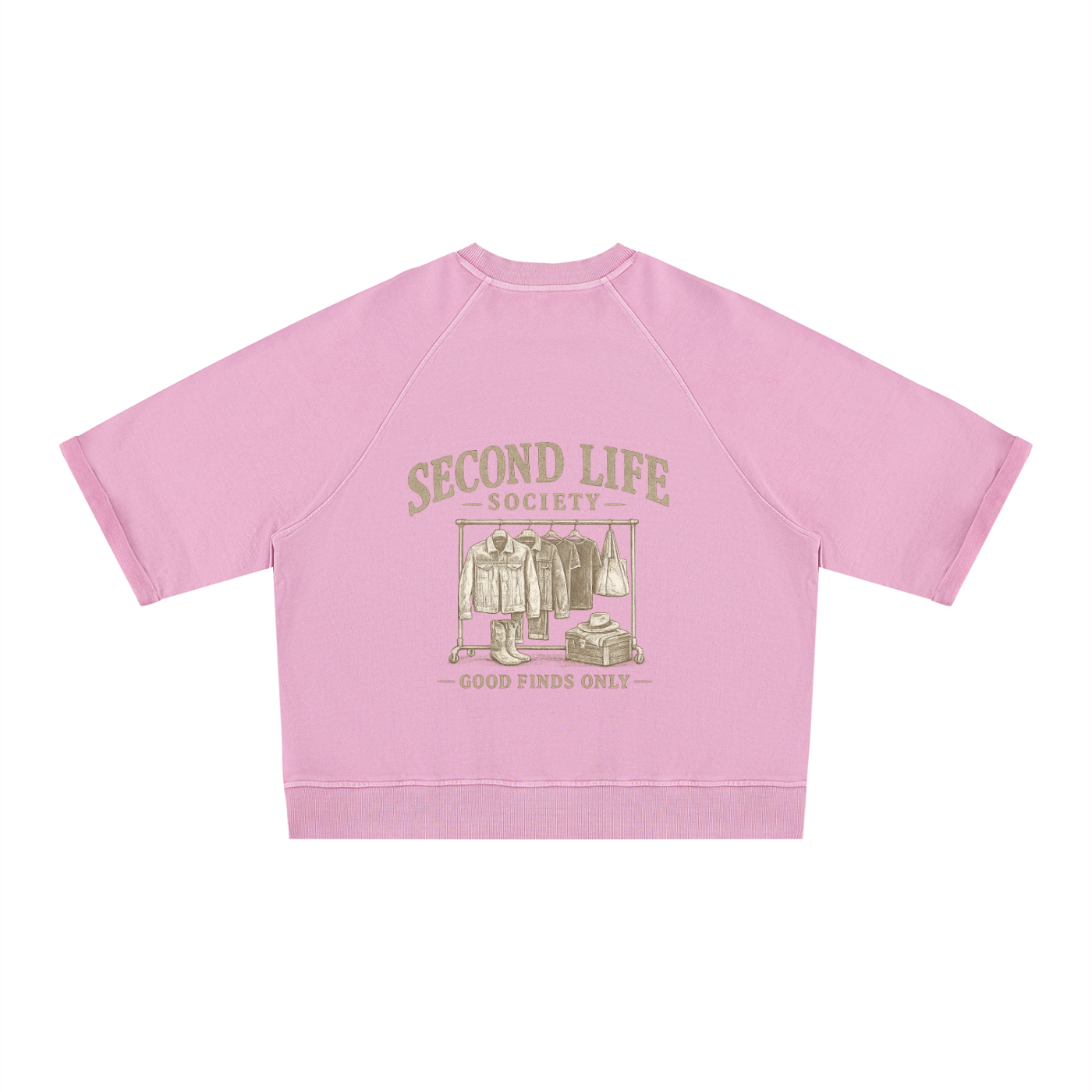 Good Finds Only- Unisex Vintage Wash Boxy Short Sleeve Sweatshirt